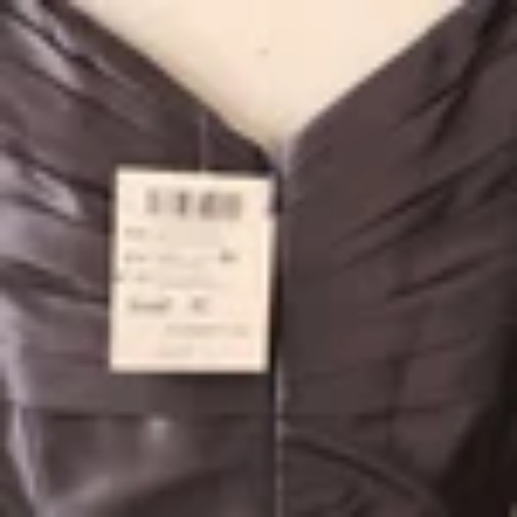 2000's NWT Plus Size Purple Satin Belsoie Off the Shoulder Pleated Evening Gown - Picture 7 of 8